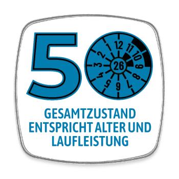 HU Februar 2026 - 50 Jahre - Geburtstag Geschenk - Viereckiger Kühlschrankmagnet - Weiß - Vorne