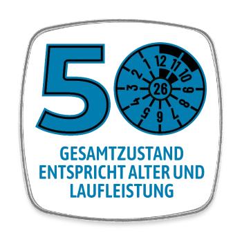 HU Januar 2026 - 50 Jahre - Geburtstag Geschenk - Viereckiger Kühlschrankmagnet - Weiß - Vorne