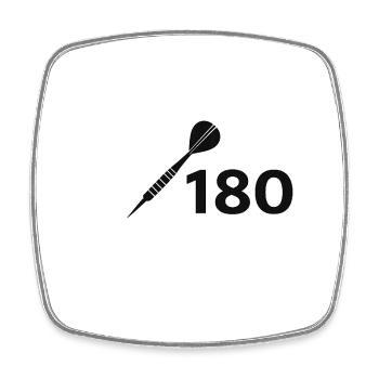 180 dart - Viereckiger Kühlschrankmagnet - Weiß - Vorne