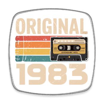 Original 1983 Vintage 1983 Rétro Anniversaire - Magnet carré - blanc - Devant