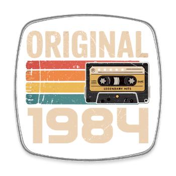 Original 1984 Vintage 1984 Rétro Anniversaire - Magnet carré - blanc - Devant
