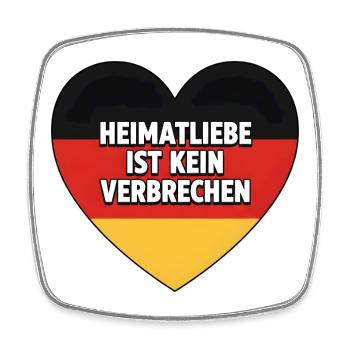 Love of one's homeland is not a crime - Square fridge magnet - white - Front