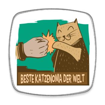 Meilleure Chatte Mamie du Monde Chats Grand-mère Chat - Magnet carré - blanc - Devant