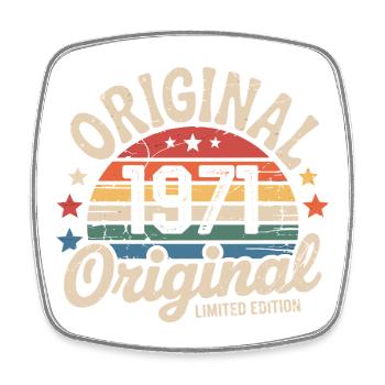 1971 Vintage Édition limitée Cadeau 1971 - Magnet carré - blanc - Devant