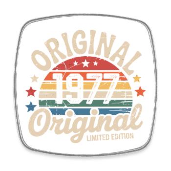 1977 Vintage Édition limitée Cadeau 1977 - Magnet carré - blanc - Devant