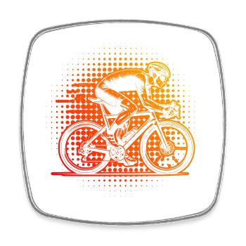 Road Bike Vibes for Road Bike - Square fridge magnet - white - Front