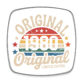 1980 Vintage Édition limitée Cadeau 1980 - Magnet carré - blanc - Devant