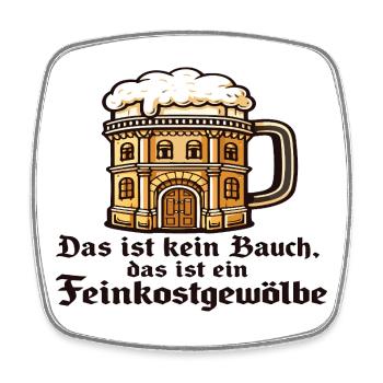 Bierkrug Bauwerk Humor - Viereckiger Kühlschrankmagnet - Weiß - Vorne