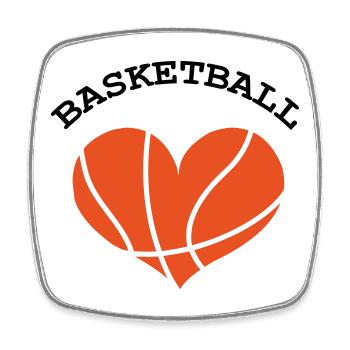 Basketball / Basketball / Basktet-Ball / Sports - Square fridge magnet - white - Front