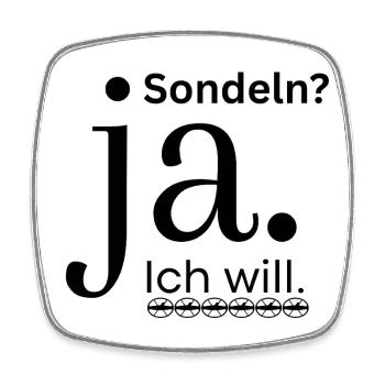 Sondeln_ja-J-veux - Magnet carré - blanc - Devant