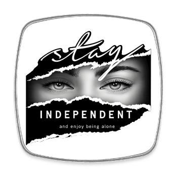 Stay Independent Augen Streetwear Design - Viereckiger Kühlschrankmagnet - Weiß - Vorne