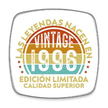 1996 Vintage Retro Birthday Gift - Square fridge magnet - white - Front