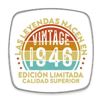 1946 Vintage Rétro Cadeau d’anniversaire - Magnet carré - blanc - Devant