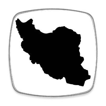 Iran Silhouette - Square fridge magnet - white - Front