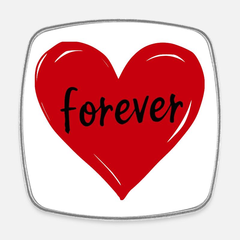 Cadeau rouge de la Saint-Valentin Cœur rouge La Saint-Valentin - Magnet carré - blanc