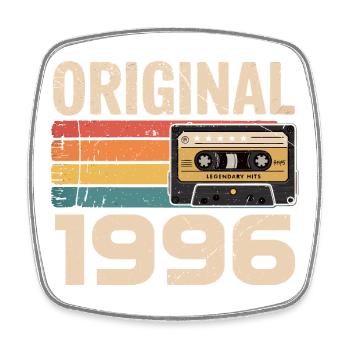 Original 1996 Vintage 1996 Retro Anniversary - Square fridge magnet - white - Front