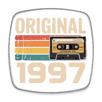 Original 1997 Vintage 1997 Rétro Anniversaire - Magnet carré - blanc - Devant