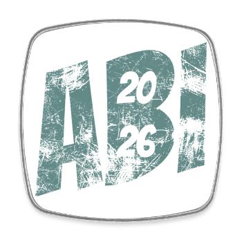 Abi 2026 - Abitur - Geschenk - Viereckiger Kühlschrankmagnet - Weiß - Vorne