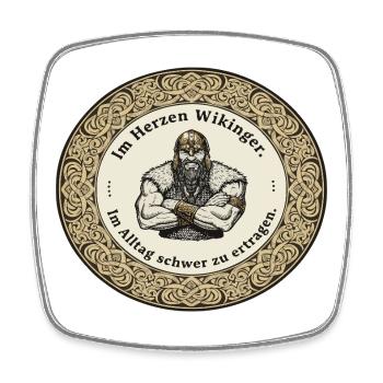 Wikinger Viking Legende Seemann Odin Rabe Kämpfer - Viereckiger Kühlschrankmagnet - Weiß - Vorne