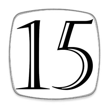 15. 15 YEARS. 15th ANNIVERSARY. 15 YEAR ANNIVERSARY. - Square fridge magnet - white - Front
