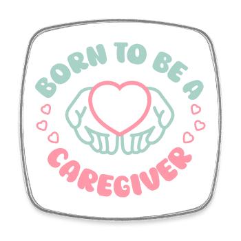 Nurse, geriatric care - Square fridge magnet - white - Front
