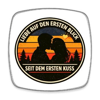 Love at First Sight Saying - Square fridge magnet - white - Front
