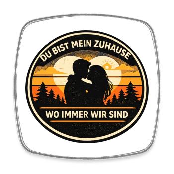 You Are My Home Romance Badge - Square fridge magnet - white - Front