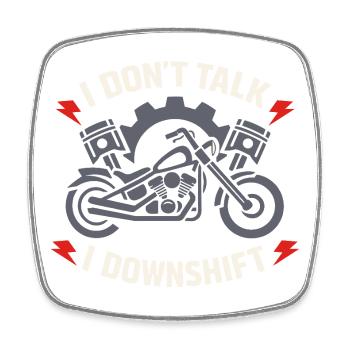 Warum Wir Motorrad Fahren, - Viereckiger Kühlschrankmagnet - Weiß - Vorne