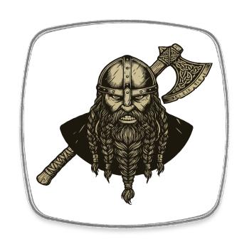 Viking Viking Legend Sailor Odin Raven Fighter - Square fridge magnet - white - Front