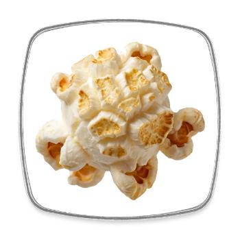 Costume de popcorn de carnaval, costume bon marché, drôle - Magnet carré - blanc - Devant