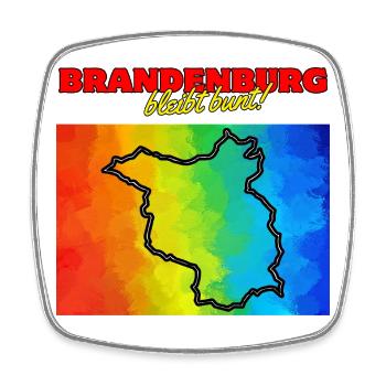 LE BRANDEBOURG RESTE COLORÉ ! PAS DE NZS, PAS DE DROIT - Magnet carré - blanc - Devant