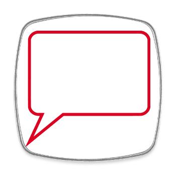 Sprechblase Comic selbst gestalten personalisieren - Viereckiger Kühlschrankmagnet - Weiß - Vorne