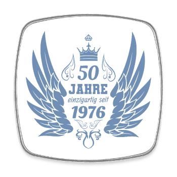 Ailes d’ange vintage uniques pour le 50e anniversaire - Magnet carré - blanc - Devant