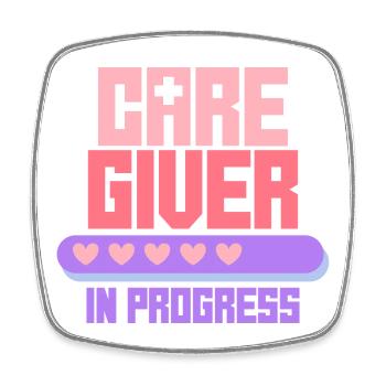 Nurse Nurse Geriatric Care Training - Square fridge magnet - white - Front