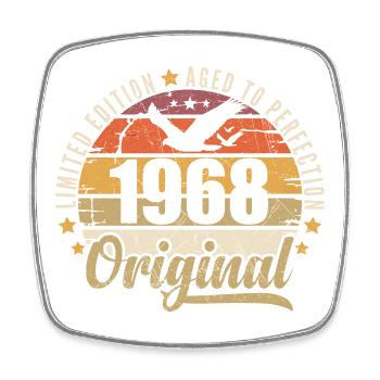 Geburtstagsgeschenk 1968 1968 Original 1968 - Viereckiger Kühlschrankmagnet - Weiß - Vorne