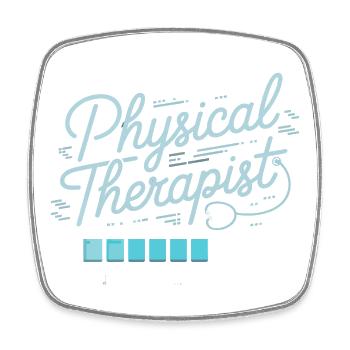 Future physiotherapist - Square fridge magnet - white - Front