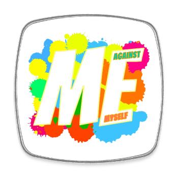 MOI & Moi-même - Magnet carré - blanc - Devant