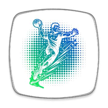 Pure handball focus for men - Square fridge magnet - white - Front