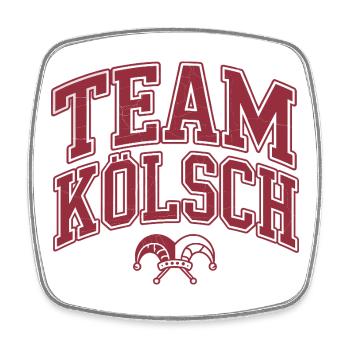 Team Kölsch - Carnival Costume - Square fridge magnet - white - Front