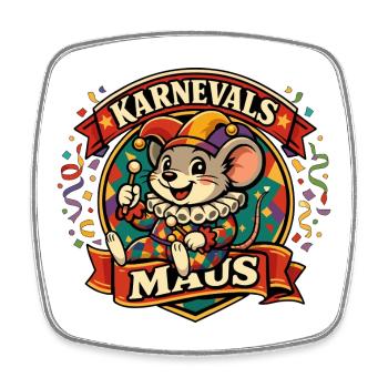 Carnival Mouse Last Minute Costume - Square fridge magnet - white - Front