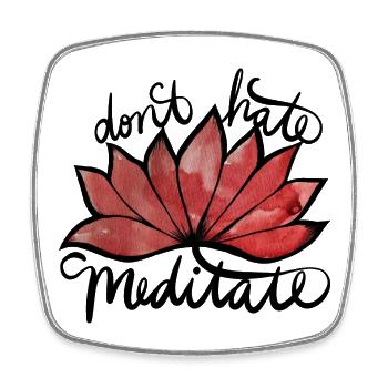 Crimson Watercolor Leaf Arc - Square fridge magnet - white - Front