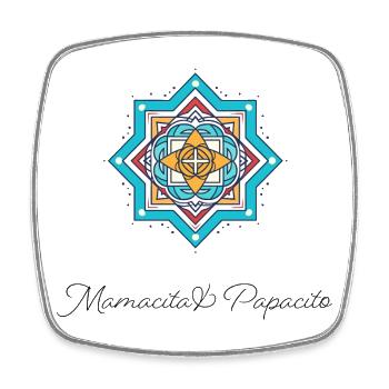 Étoile Mandala de Mamacita Papacito - Magnet carré - blanc - Devant