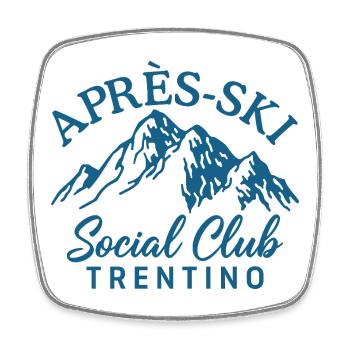 Après Ski Social Club Trentino - Square fridge magnet - white - Front