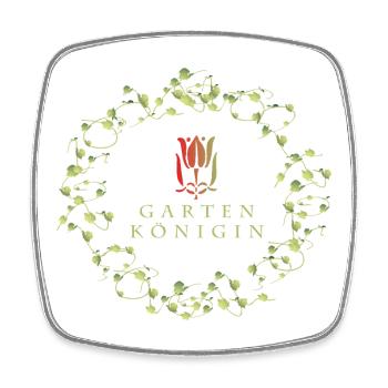 Reine du Jardin - Magnet carré - blanc - Devant