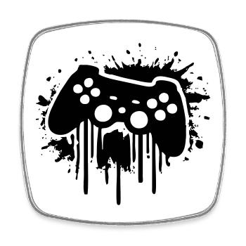 gaming zocker kontroller  - Viereckiger Kühlschrankmagnet - Weiß - Vorne