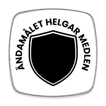 Schildemblem in Schwarz – minimalistisch - Viereckiger Kühlschrankmagnet - Weiß - Vorne