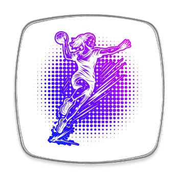 Ein Motiv nur für Handball fuer Frauen - Viereckiger Kühlschrankmagnet - Weiß - Vorne