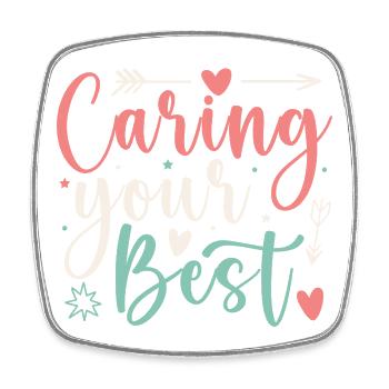 Social Worker Quote Caring Your Best Social Work - Square fridge magnet - white - Front