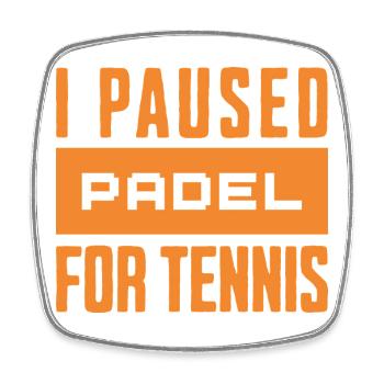 padel_orange - Square fridge magnet - white - Front