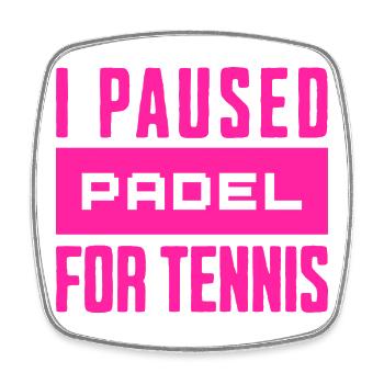 Tennis & Padel Hoodie, Bag for Tennis Players - Square fridge magnet - white - Front